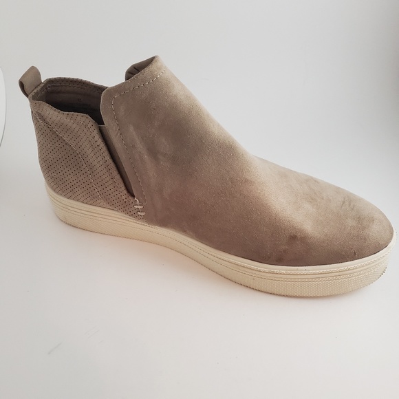 Liz Microsuede High Top Sneakers - Taupe sz 11 - Picture 3 of 6